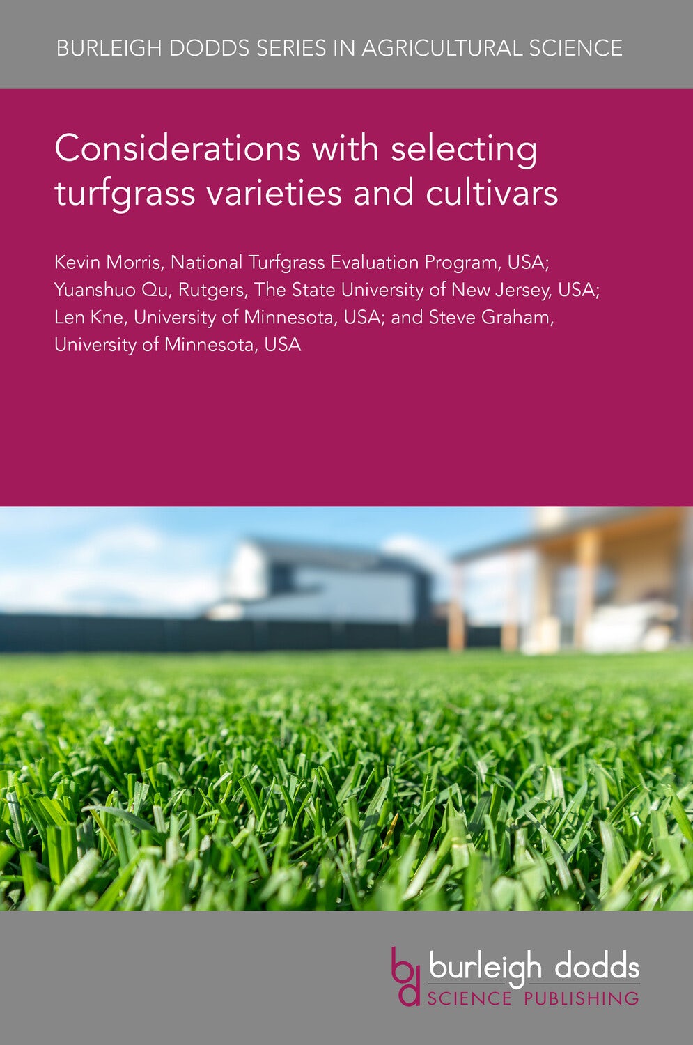 Book cover image for Considerations with selecting turfgrass varieties and cultivars ISBN: 9781801467827
